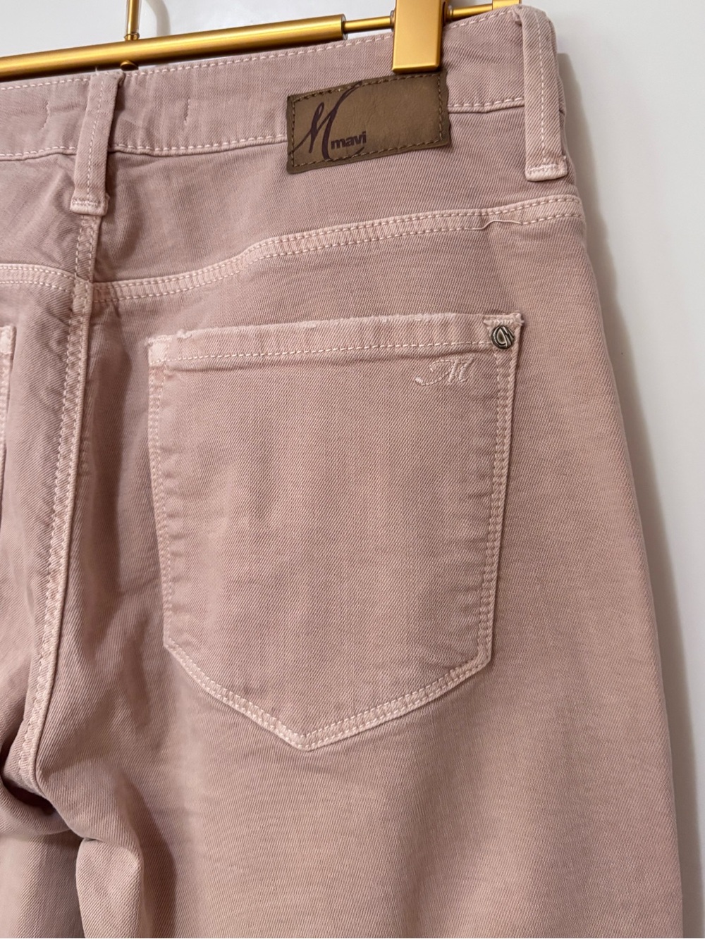 Mavi| Alissa Rose-Gold Denim Distressed High-Rise Ankle Super Skinny Jeans Sz 28